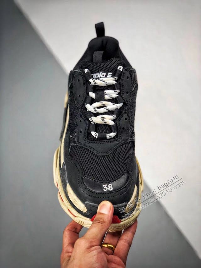 Balenciaga經典款男女鞋 巴黎世家頂級版本Triple-S 17老爹鞋 Balenciaga情侶款老爹鞋  hdbl1233